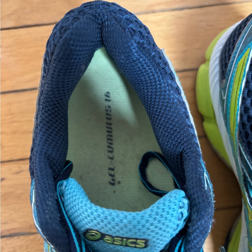 ASICS Women’s Blue and Green Running Shoes - Picture 5 of 7
